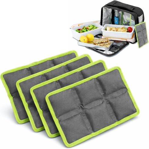 WORLD-BIO Reusable Ice Packs for Lunch Box, Bento Box & Portable Cooler – Long Lasting Cold Packs for Food in Kuwait