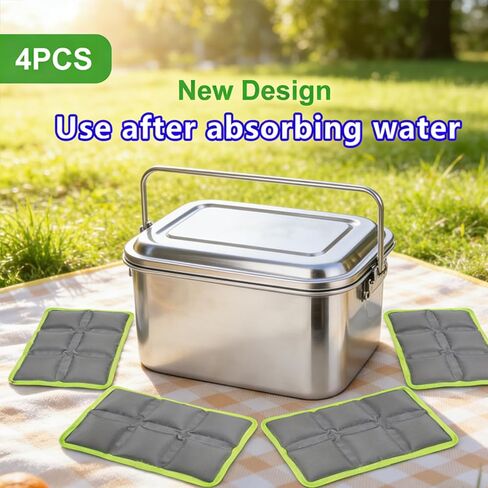 WORLD-BIO Reusable Ice Packs for Lunch Box, Bento Box & Portable Cooler – Long Lasting Cold Packs for Food in Kuwait