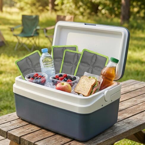 WORLD-BIO Reusable Ice Packs for Lunch Box, Bento Box & Portable Cooler – Long Lasting Cold Packs for Food in Kuwait