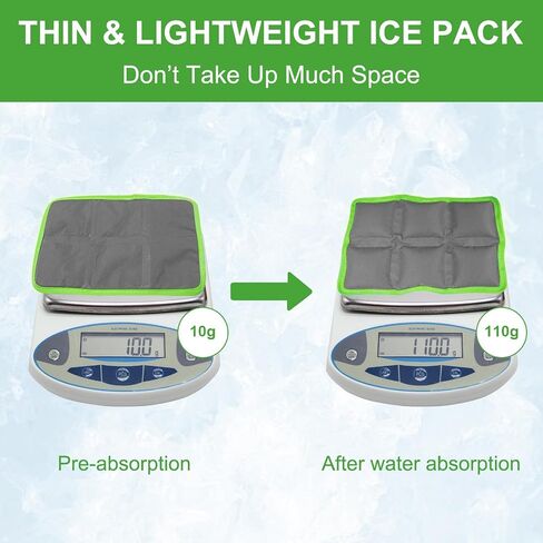 WORLD-BIO Reusable Ice Packs for Lunch Box, Bento Box & Portable Cooler – Long Lasting Cold Packs for Food in Kuwait