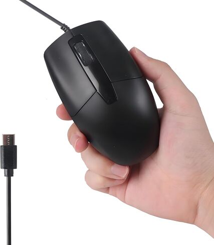 Type-C Wired Mouse - Plug and Play, High Precision, Compatible with Laptops, Smartphones & Tablets, Ideal for Office and Home Use in Kuwait