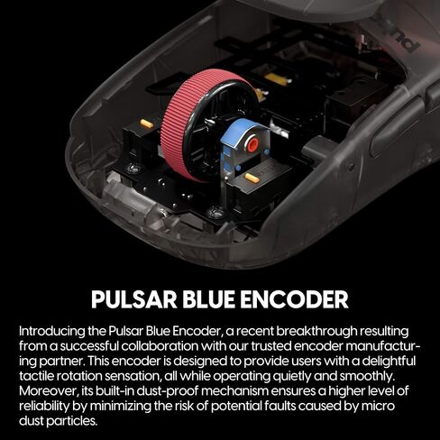 Pulsar Gaming Gears - Super Clear Limited Edition: X2H Mini Wireless Gaming Mouse, Symmetrical, Ultra Lightweight 1.83 oz (52g), PAW3395 26k DPI, Optical Switch (Mini, Clear Black) in Saudi Arabia