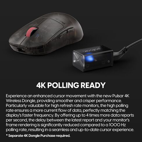 Pulsar Gaming Gears - Super Clear Limited Edition: X2H Mini Wireless Gaming Mouse, Symmetrical, Ultra Lightweight 1.83 oz (52g), PAW3395 26k DPI, Optical Switch (Mini, Clear Black) in Saudi Arabia