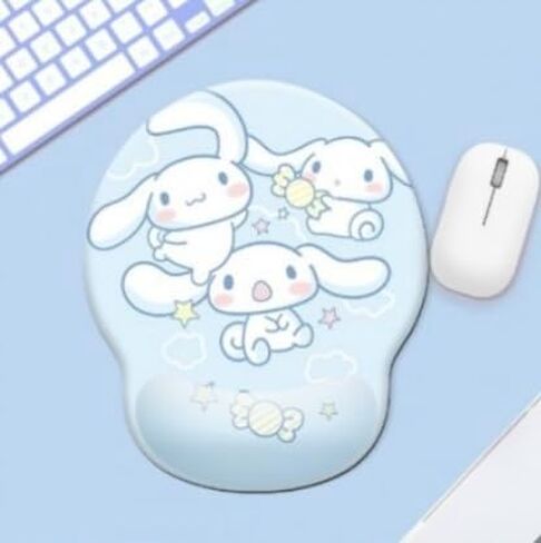 Cinnamoroll's Ergonomic Mouse Pad with Wrist Rest Support - Non-Slip Surface in Kuwait