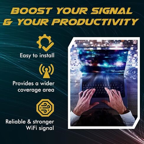 WiFi Antenna for PC, Laptop, Desktop & Motherboard | 2.4GHz/5GHz/6GHz | 4th Generation U.FL (Compatible with MHF4 and IPEX4) Connectors on M2 Wi-Fi Cards | 2-Pack 30cm (12in) in Kuwait