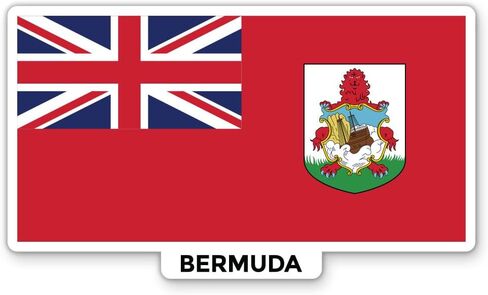 Bermuda Vinyl Sticker - Bermudian Flag Decal, 4 x 2.3 inch in Kuwait