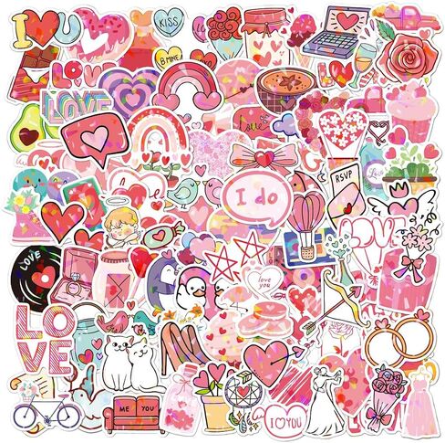 Love Stickers, 102-Pack Decals for Easy Personalization in Saudi Arabia