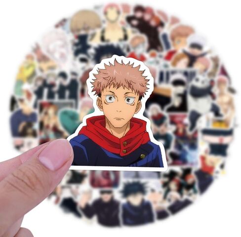 50Pcs Manga Jujutsu Kaisen Stickers Mixed Pack Hot Cartoon Anime Stickers Decorative Sticker for Kids Teens Adults Waterproof Sticker for Water Bottle Laptop in Kuwait