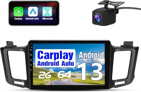 2G+64G Car Radio Stereo for Toyota RAV4 2013-2018 10.1Inch Android Head Unit Touchscreen with Wireless CarPlay Android Auto (10.1 inch) in Kuwait