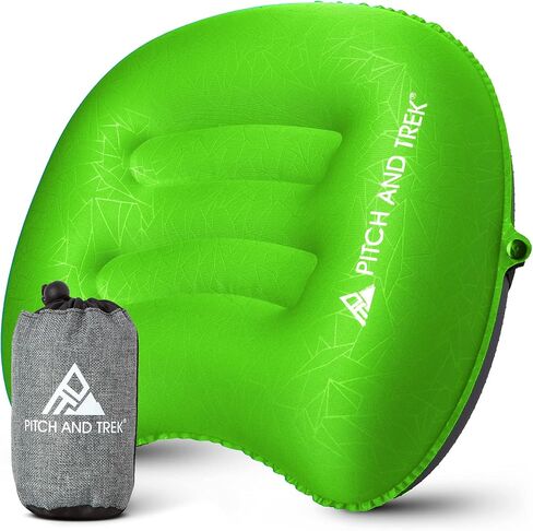 Camping Pillow with Removable Cover, Ultralight Portable Compact Inflatable Pillow for Neck Lumbar Support, Compressible Pillow for Hiking, Beach, Hammock, and Backpacking Gear in Kuwait