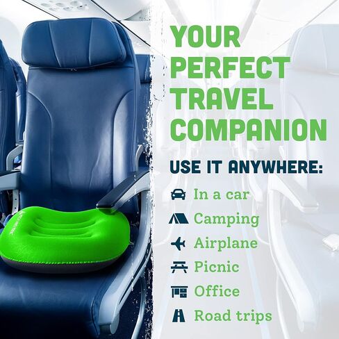 Camping Pillow with Removable Cover, Ultralight Portable Compact Inflatable Pillow for Neck Lumbar Support, Compressible Pillow for Hiking, Beach, Hammock, and Backpacking Gear in Kuwait