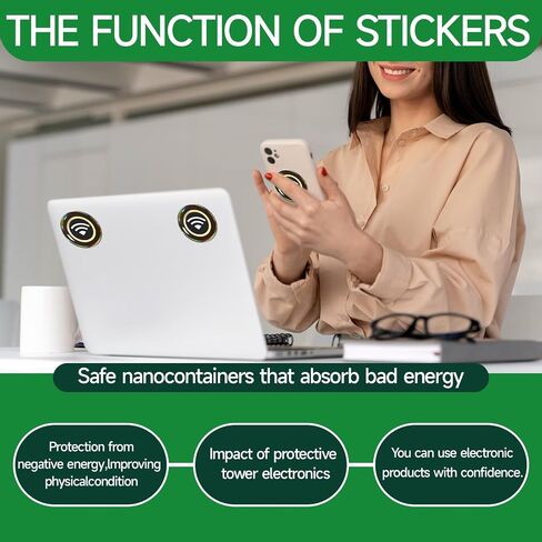 6 Pieces Blocker Protection Neutralizers Stickers for Cell Phones Tablets Laptops Computer WiFi Printer TV Electronic Devices Black in Kuwait