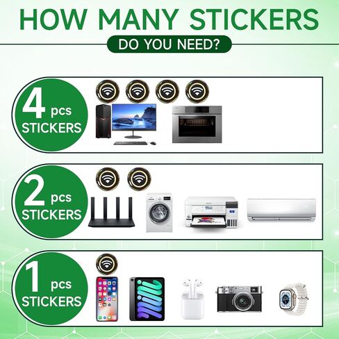 6 Pieces Blocker Protection Neutralizers Stickers for Cell Phones Tablets Laptops Computer WiFi Printer TV Electronic Devices Black in Kuwait