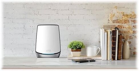 NETGEAR Orbi Whole Home Tri-Band WiFi 6 Mesh Network System (RBK853) – Router with 2 Satellite Extenders, Security Features, Coverage Up to 7,500 Square Feet, 100 Devices, AX6000 (Up to 6Gbps) in Saudi Arabia