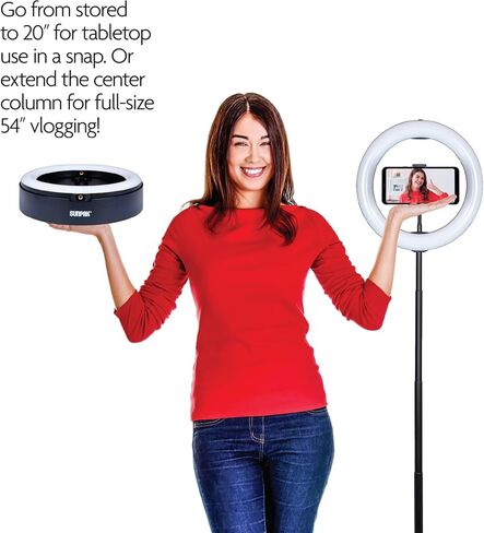 Sunpak 10.5" Self Storing Bi-Color LED Ring Light Kit with Telescopic Stand in Kuwait