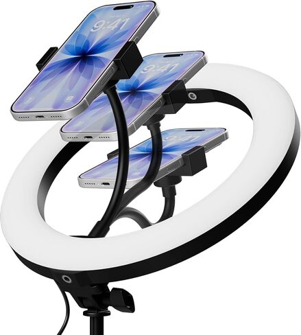 Sunpak 10.5" Self Storing Bi-Color LED Ring Light Kit with Telescopic Stand in Kuwait