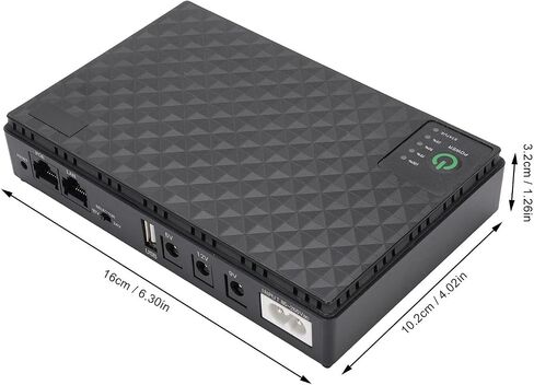 10400mAh Mini Uninterruptible Power Supply DC UPS Battery Backup 5V 9V 12V for Router Modem (US Plug 85-265V) in Kuwait