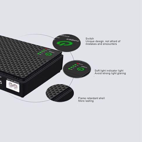 10400mAh Mini Uninterruptible Power Supply DC UPS Battery Backup 5V 9V 12V for Router Modem (US Plug 85-265V) in Kuwait