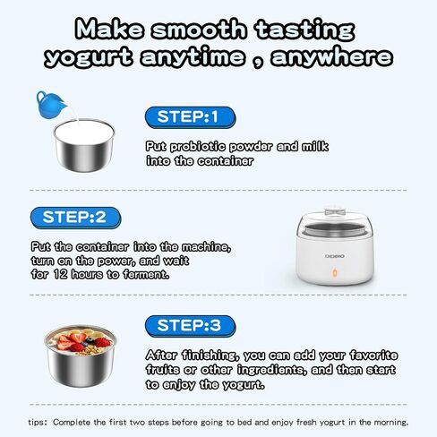Yogurt Maker, 1 Qt Automatic Greek Yogurt Machine for Home Kitchen in Kuwait