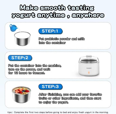 Yogurt Maker, 1 Qt Automatic Greek Yogurt Machine for Home Kitchen in Kuwait