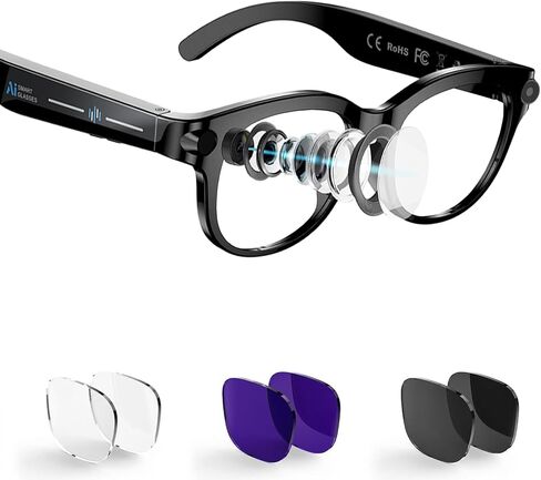 AI Smart Glasses with Camera, POV Vlog, Translator & 3 Lenses in Kuwait