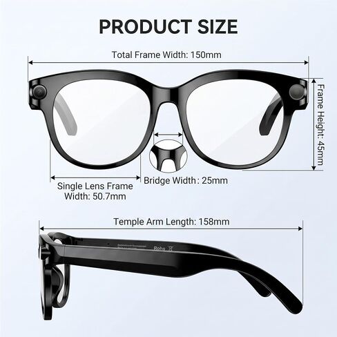 AI Smart Glasses with Camera, POV Vlog, Translator & 3 Lenses in Kuwait