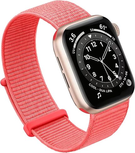 Bifeiyo متوافق مع سوار ساعة Apple 49 مم 45 مم 44 مم 42 مم 41 مم 40 مم 38 مم، حزام حلقة من النايلون الرياضي للنساء والرجال لسلسلة iWatch Ultra 8 7 6 5 4 3 2 1 SE (38/40/41 مم، رمان) in Kuwait