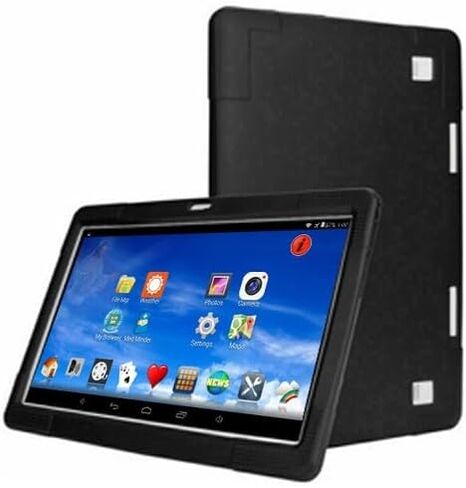 'The Gamer' Plus Custom Silicone Cover - Over 100 Offline Games & Internet Options for Senior Citizens On A 10" Tablet with Protective Non-Slip Cover in Kuwait