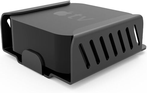 حامل أمان Compulocks Apple TV للجيل الرابع و4K (الجيل الأول إلى الثاني، 2018-2021) - دعامة تثبيت آمنة مع إدارة الكابلات - تصميم أنيق متين مثالي للاستخدام في المنزل والمكتب - أسود in Kuwait