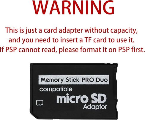 (10 عبوات) بطاقة محول Micro SD إلى PSP Memory Stick PRO Duo MagicGate، متوافقة مع Sony PSP PlayStation Portable/Camera/Handycam in Kuwait