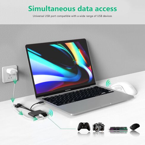 SD Card Reader for iPhone Digital Camera Transfer - Lightning to USB Camera Adapter with Charging Port, Portable USB Type-C(Data/Charge/Audio) SD Card Adapter for iPhone 13/14/15/16/17, iPad, Android in Kuwait