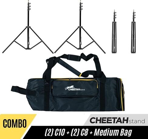 CHEETAHSTAND Portable Creator Stand Bag Combo, with C8 and C10 Auto Stands, 40" Medium 4 Slot Stand Bag, 10 lbs Load Capacity in Kuwait
