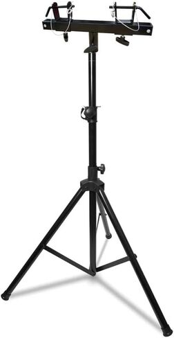 2 MR DJ Universal 7 Ft Pro Lighting Tripod Light Stands with Square Truss T-Bar Adapters for DJ Stage Lighting, Heavy-Duty Steel, Adjustable Height in Saudi Arabia