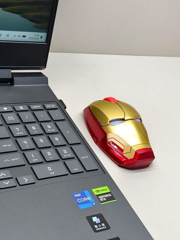 Cool Wireless Mouse with Unique Futuristic Armor Design, a Conversation Starter, Great Gift Idea, 2.4GHz Optical Computer Mouse with USB Receiver, Ergonomic Mice for Laptop PC (Black) in Kuwait