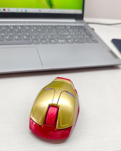 Cool Wireless Mouse with Unique Futuristic Armor Design, a Conversation Starter, Great Gift Idea, 2.4GHz Optical Computer Mouse with USB Receiver, Ergonomic Mice for Laptop PC (Black) in Kuwait