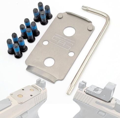 TSA® Adapter Plate for S&W® M&P® M2.0 C.O.R.E.2 – RMR® Footprint – Fits Trijicon® RMR® & Holosun® 407C 507C 508T – Titanium – Screws & Hex Key Included in Saudi Arabia