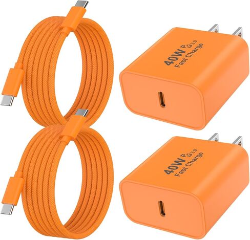 iPhone 17 16 15 Charger Fast Charging, 40W USB C Charger Block and Cable in Kuwait