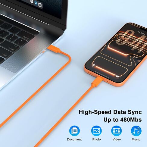 iPhone 17 16 15 Charger Fast Charging, 40W USB C Charger Block and Cable in Kuwait