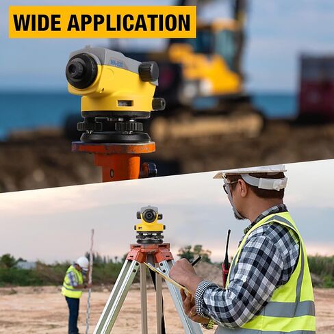 32X Automatic Optical Level Kit, Lightweight Aluminum Surveying Tripod 62.2"/1580mm and 9 FT Dual Sided Aluminum Grade Rod, 32X Optical Automatic Level in Kuwait