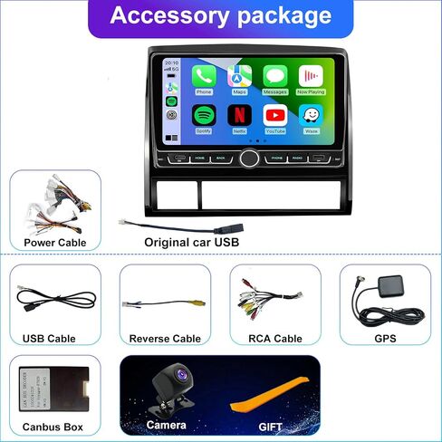 4+64G 5GWiFi Upgrade Car Radio for Toyota Tacoma 2005-2015, 9inch Android 13 Touch Screen Head Unit, Wireless Carplay Android Auto Double Din Stereo GPS Navigation Bluetooth FM SWC Truck Backup Camera in Saudi Arabia
