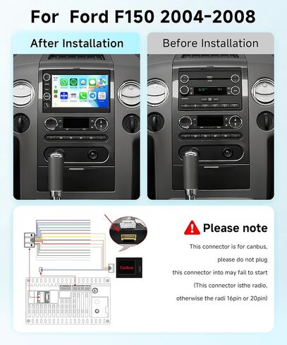 4G+128G Car Radio Stereo: for Ford F150 2004-2008 in Saudi Arabia