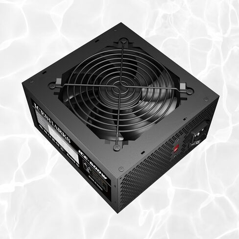 ATX Non Modular 600W Power Supply with Automatic Thermal Control 120mm Fan, Black ICESHARKS. in Kuwait