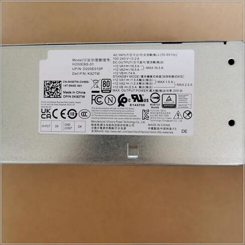 L200EBS-01 AC200EBS-01 H200EPS-01 H200EBS-01 52C2P KMJP5 K92TW R4T90 5TVM5 200W Original New PSU for De ll 3080 7080 Power Supply in Kuwait