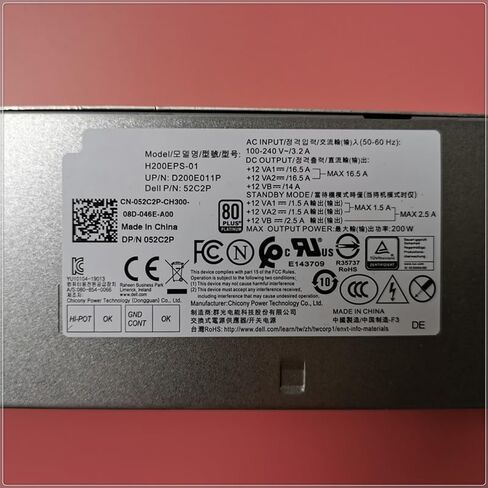 L200EBS-01 AC200EBS-01 H200EPS-01 H200EBS-01 52C2P KMJP5 K92TW R4T90 5TVM5 200W Original New PSU for De ll 3080 7080 Power Supply in Kuwait
