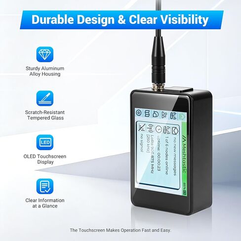 Heltec V4 ESP32 LoRa Board with GPS, 2800mAh Battery, Touch Screen Case, ESP32-S3 SX1262 Long Range Wireless Module Compatible with Meshtastic Firmware for IoT Projects in Kuwait