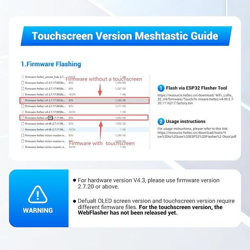 Heltec V4 ESP32 LoRa Board with GPS, 2800mAh Battery, Touch Screen Case, ESP32-S3 SX1262 Long Range Wireless Module Compatible with Meshtastic Firmware for IoT Projects in Kuwait