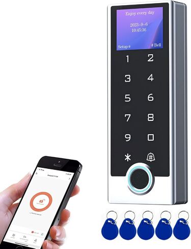 Access Control Keypad LCD Display, RFID & PIN Entry, Fingerprint, Tuya App in Kuwait