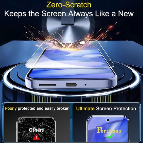 Ferilinso 3 Pack Screen Protector for Google Pixel 9A, Tempered Glass in Kuwait