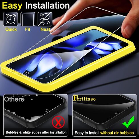 Ferilinso 3 Pack Screen Protector for Google Pixel 9A, Tempered Glass in Kuwait