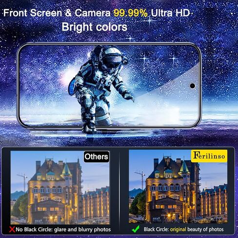 Ferilinso 3 Pack Screen Protector for Google Pixel 9A, Tempered Glass in Kuwait